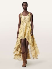 AllSaints Yellow Dorina Dress - Image 1 of 6