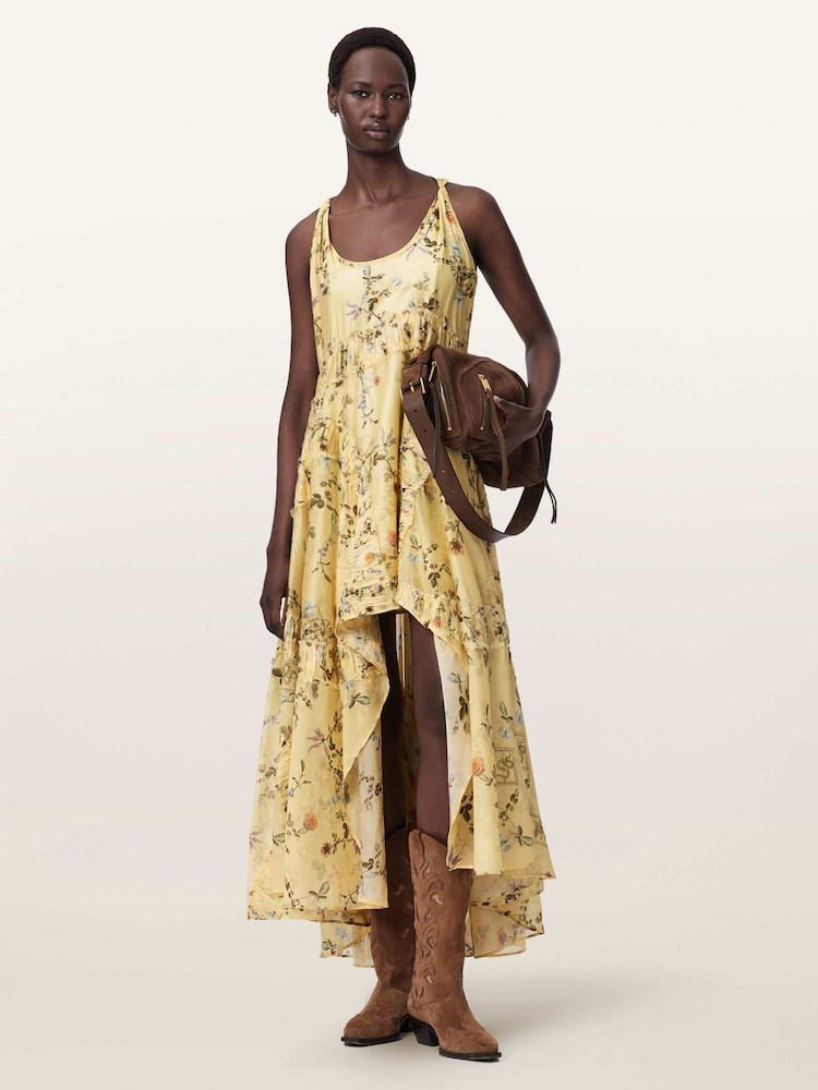 AllSaints Yellow Dorina Dress - Image 2 of 6