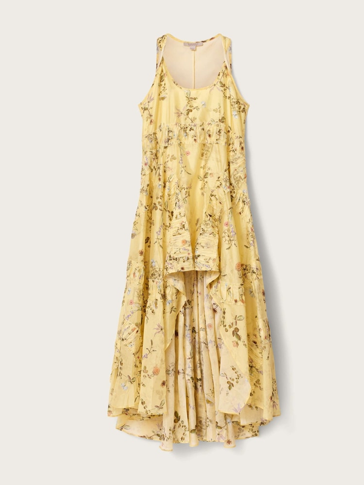 AllSaints Yellow Dorina Dress - Image 6 of 6