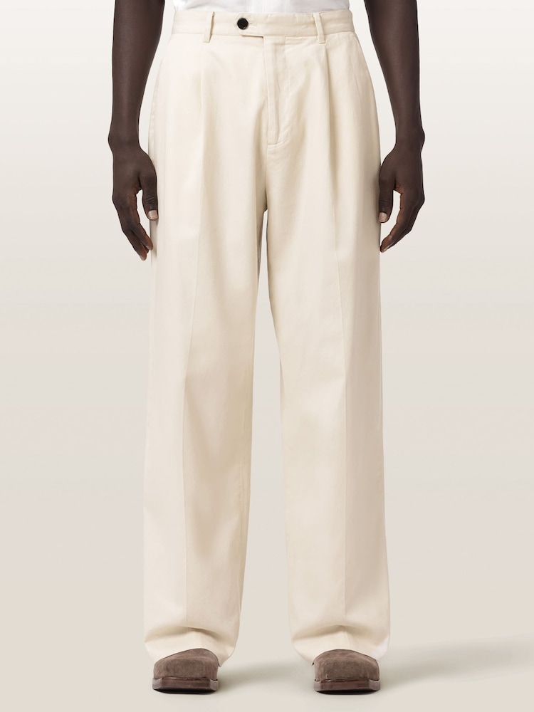AllSaints White Midas Trousers - Image 1 of 8