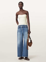 AllSaints White Cruz Bandeau Top - Image 3 of 6