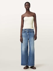 AllSaints White Cruz Bandeau Top - Image 4 of 6