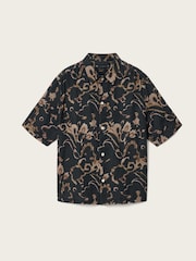 AllSaints Brown Fortune Short Sleeve Shirt - Image 7 of 7