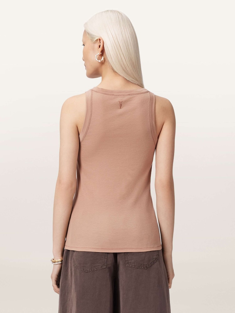 AllSaints Pink Rina Tank - Image 2 of 7
