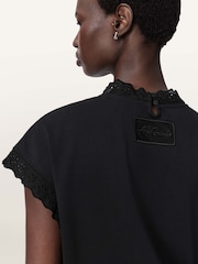 AllSaints Black Lele Lace Tank - Image 2 of 8