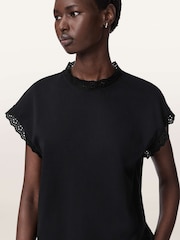 AllSaints Black Lele Lace Tank - Image 5 of 8