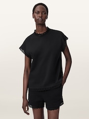 AllSaints Black Lele Lace Tank - Image 7 of 8