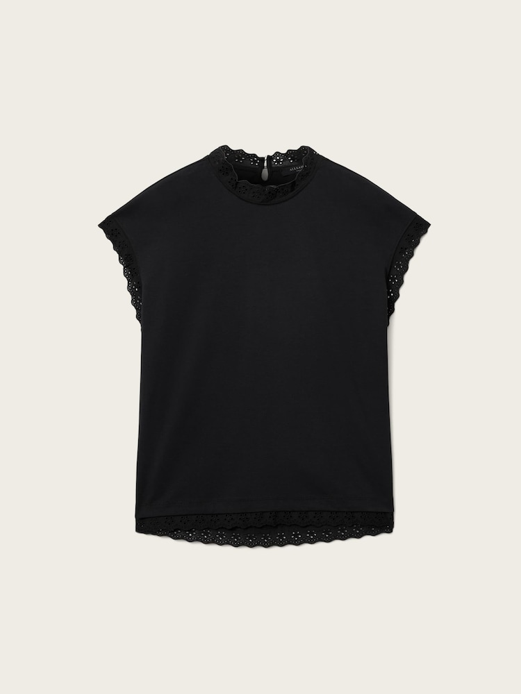 AllSaints Black Lele Lace Tank - Image 8 of 8