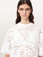 AllSaints White Amelie Lace T-Shirt - Image 5 of 6
