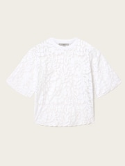 AllSaints White Amelie Lace T-Shirt - Image 6 of 6