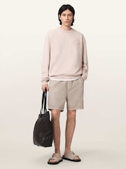 AllSaints Pink Insignia Crew Neck Sweat Tops - Image 2 of 8