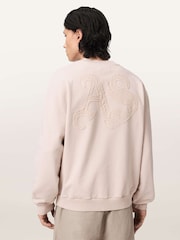 AllSaints Pink Insignia Crew Neck Sweat Tops - Image 4 of 8