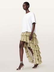 AllSaints Green Cavarly Maxi Skirt - Image 1 of 8