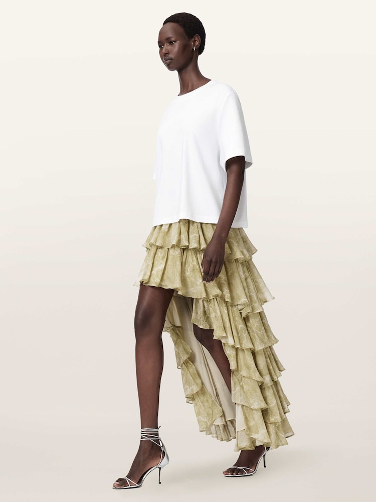 AllSaints Green Cavarly Maxi Skirt - Image 1 of 8