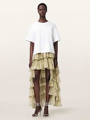 AllSaints Green Cavarly Maxi Skirt - Image 3 of 8