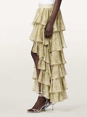 AllSaints Green Cavarly Maxi Skirt - Image 5 of 8