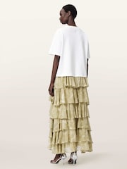 AllSaints Green Cavarly Maxi Skirt - Image 7 of 8