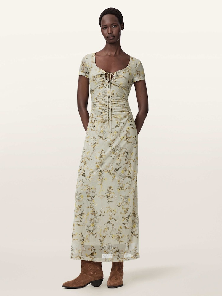 gabby green dress Emerald Green Strapless Draped Dress with Fabric Manipulation