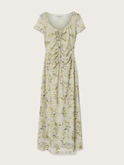 AllSaints Green Gabby Mesh Dress - Image 8 of 8