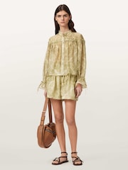 AllSaints Green Delphine Shirt - Image 3 of 5