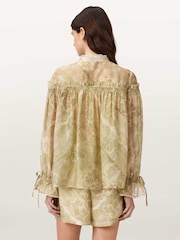 AllSaints Green Delphine Shirt - Image 4 of 5