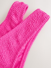 Pink Brazilian Crinkle Bikini Bottoms - Image 7 of 7