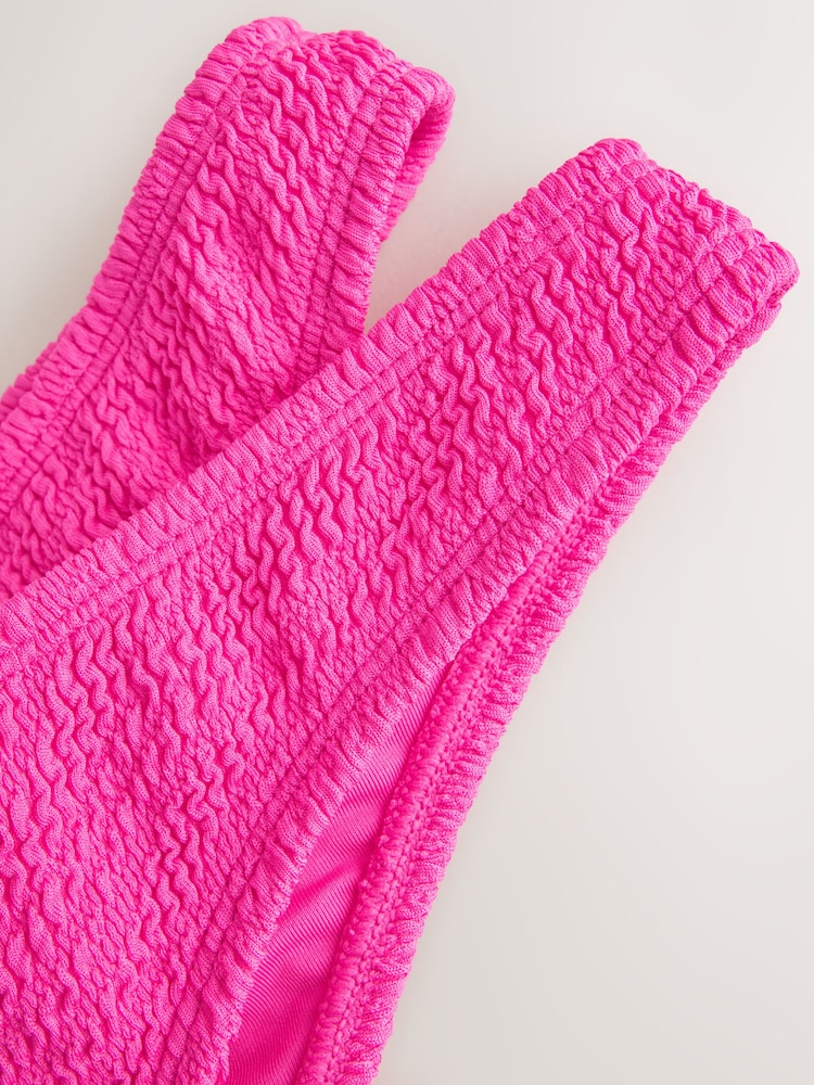 Pink Brazilian Crinkle Bikini Bottoms - Image 7 of 7