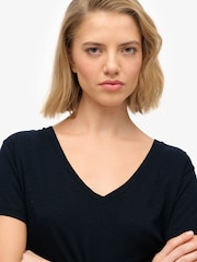 Superdry Navy Blue Studios Slub Embroidered T-Shirt - Image 4 of 8