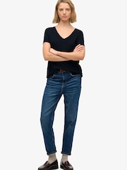 Superdry Navy Blue Studios Slub Embroidered T-Shirt - Image 6 of 8