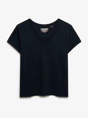 Superdry Navy Blue Studios Slub Embroidered T-Shirt - Image 7 of 8