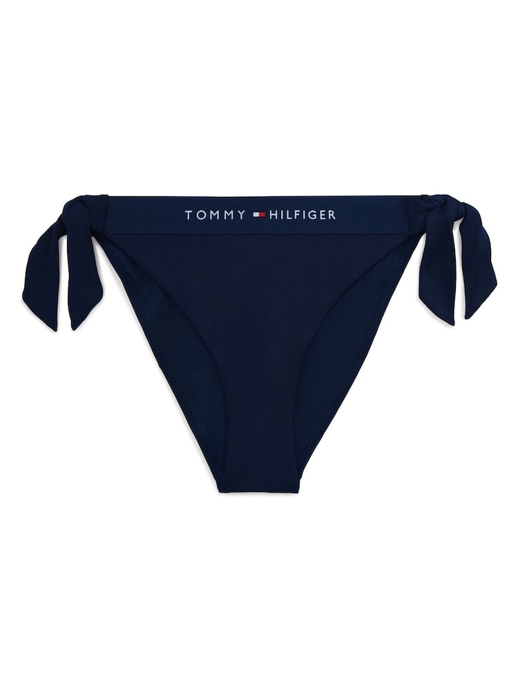 Tommy Hilfiger Blue Original Logo Side Tie Bikini Bottoms - Image 5 of 5
