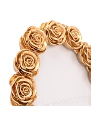 Widdop Gold Rose Design Oval Resin Photo Frame - Image 3 of 7