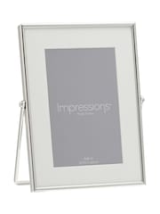 Widdop Silver Colour White Border Photo Frame - Image 1 of 6