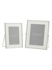 Widdop Silver Colour White Border Photo Frame - Image 6 of 6