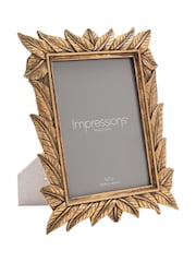 Widdop Golden Orange Leaf Design Resin Photo Frame - Image 1 of 5