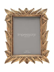 Widdop Golden Orange Leaf Design Resin Photo Frame - Image 2 of 5