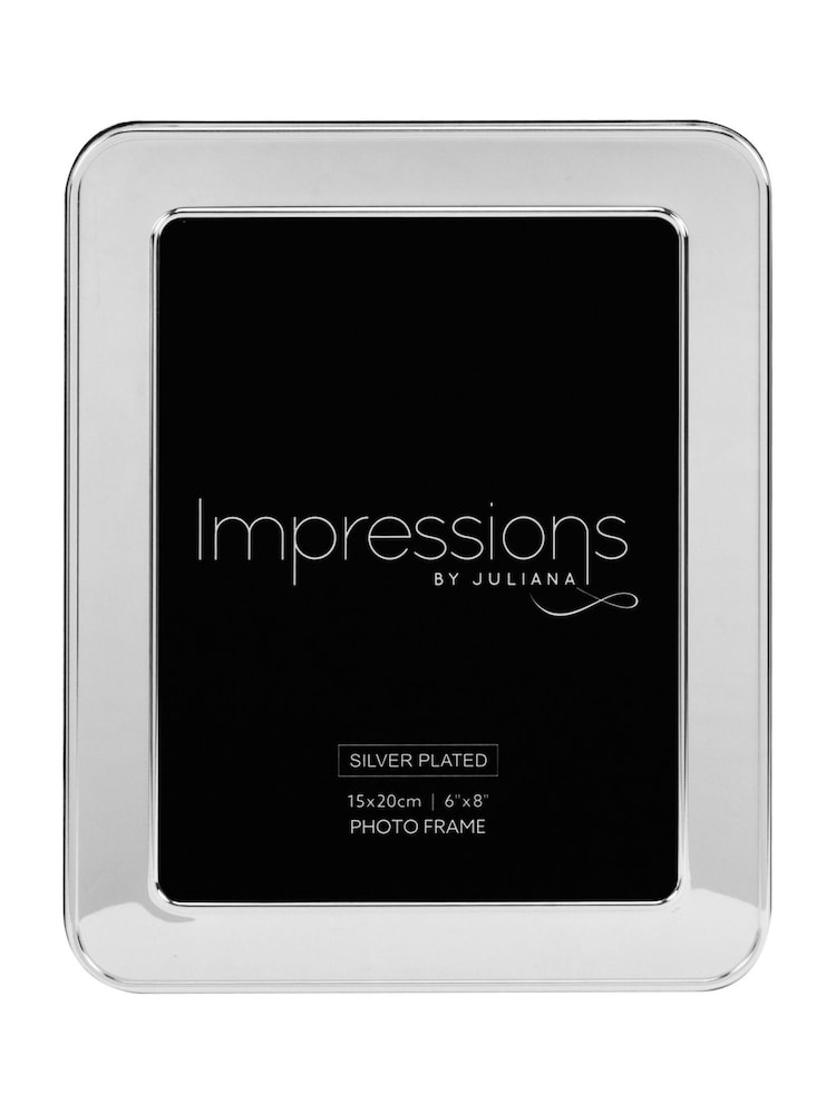 Widdop Silver Shiny Round Edge Photo Frame - Image 1 of 2 Widdop Silver Shiny Round Edge Photo Frame - Image 1 of 2