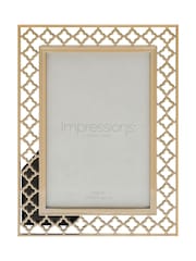 Widdop Gold Lattice Cut Metal Photo Frame - Image 3 of 7