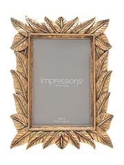 Widdop Golden Orange Leaf Design Resin Photo Frame - Image 2 of 5