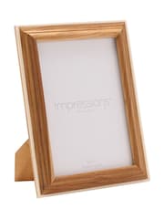 Widdop Brown Wooden Photo Frame with White Trim - Image 1 of 5
