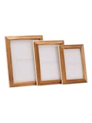Widdop Brown Wooden Photo Frame with White Trim - Image 5 of 5