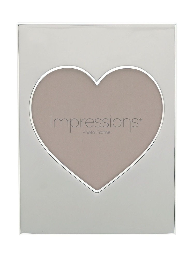 Widdop Silver Heart Aperture Plated Photo Frame - Image 2 of 4