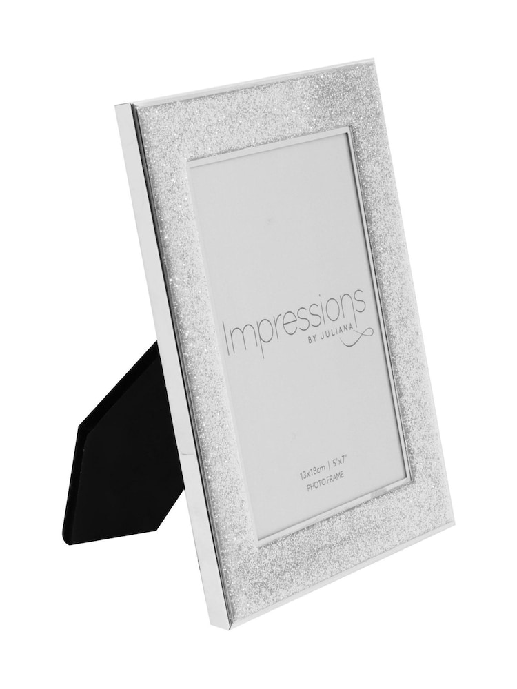Widdop Silver Photo Frame with Glitter Band - Image 2 of 6 Widdop Silver Photo Frame with Glitter Band - Image 2 of 6