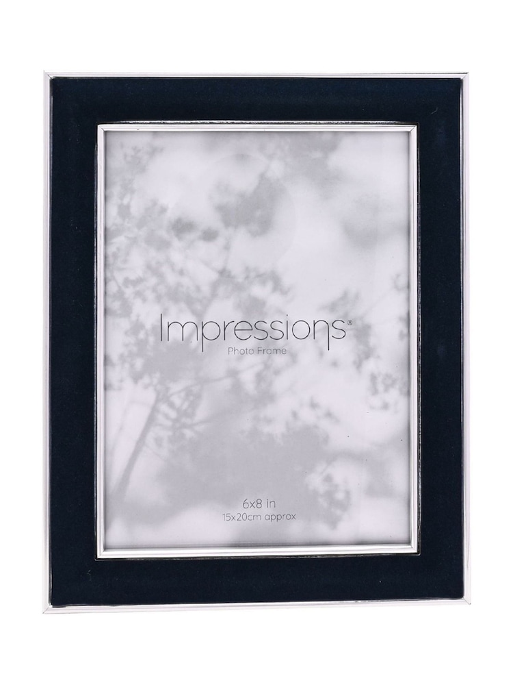 Widdop Blue Photo Frame with Velvet - Image 1 of 4 Widdop Blue Photo Frame with Velvet - Image 1 of 4