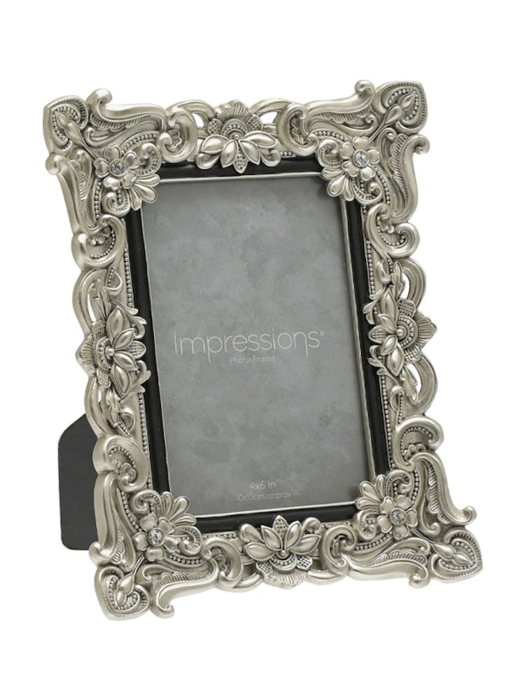 Widdop Silver Antique Floral Resin Photo Frame - Image 1 of 5 Widdop Silver Antique Floral Resin Photo Frame - Image 1 of 5