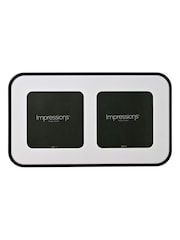 Widdop Black Double Aperture Photo Frame - Image 1 of 4