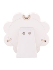 Widdop White Flower Shaped Oval Acrylic and Epoxy Photo Frame - Image 3 of 3