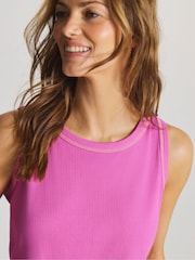 Simply Be Pink Ribbed Short Pyjamas Set 2 Pack - Image 3 of 4