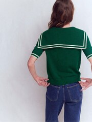 Boden Green Sailor Collar Jumper - Image 3 of 6