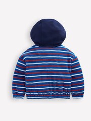 Boden Blue Towelling Zip-through Hoodie - Image 2 of 3